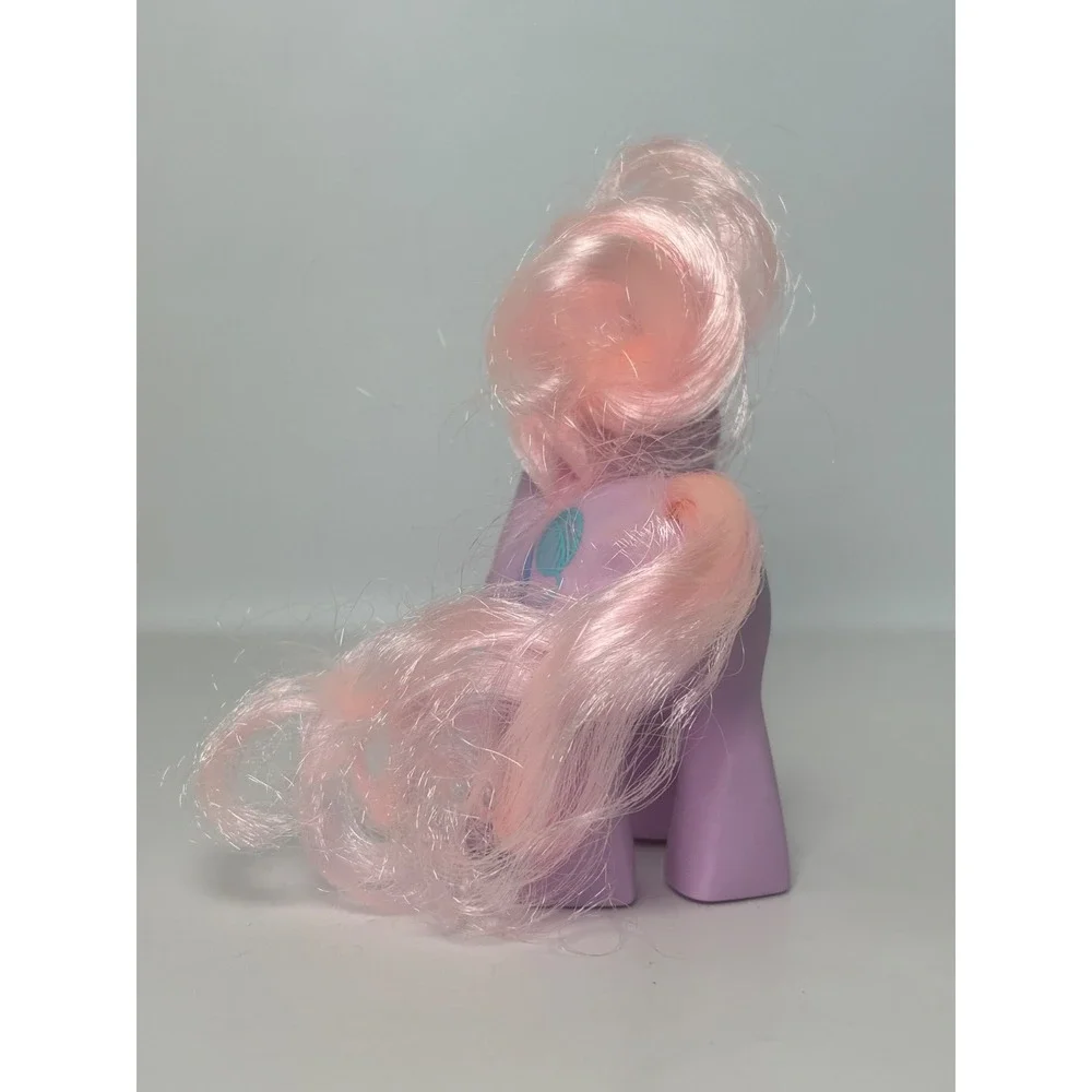 Vintage Hasbro MY LITTLE PONY Baby Fleecy G1 MLP Pink Lavender Yarn 1984 China 3